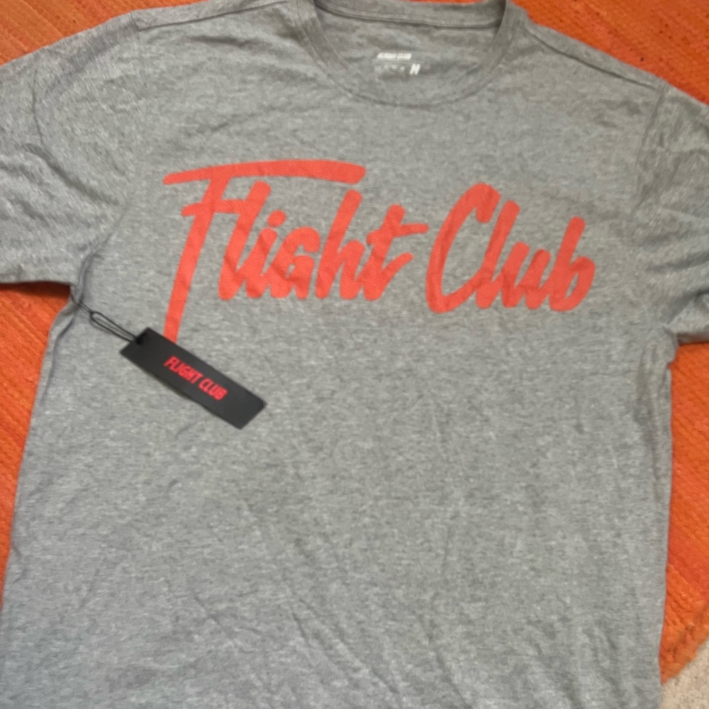 Flight Club T-Shirt Heather Grey Medium Mens NWT